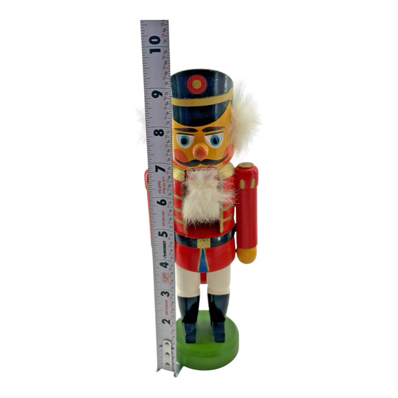 VTG Erzgebirge Expertic Nutcracker 9.5” DDR German Wooden Soldier Missing Sword - Picture 3 of 13